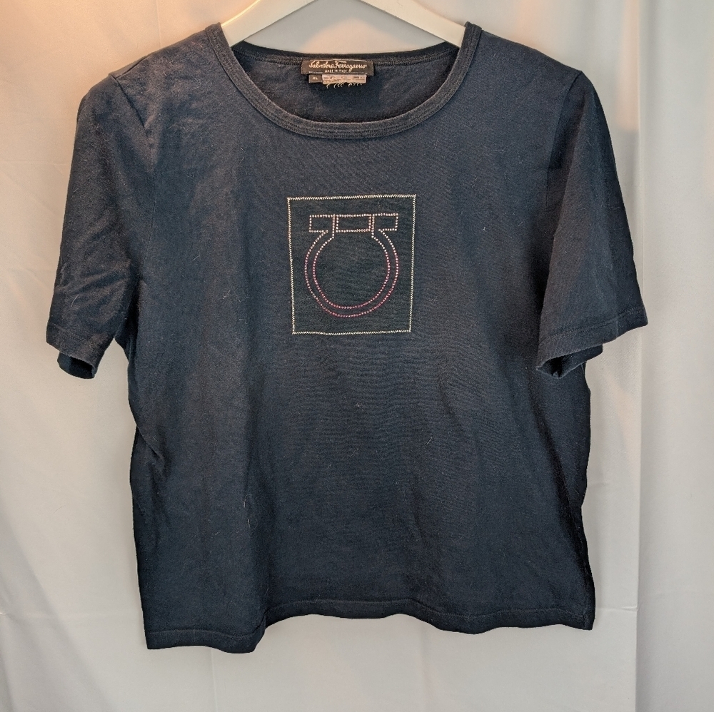 Ferragamo Vintage Logo T-shirt Size XL In GUC